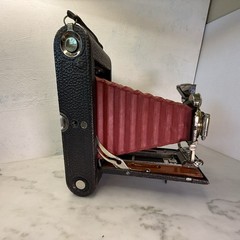 Antique No. 3A Folding Pocket Kodak Model B-4. Red Bellows