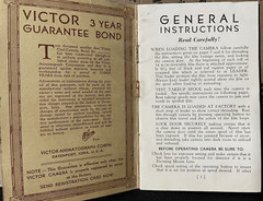 Victor Model 3 16mm Cine Camera Manual Vintage Animatograph Corp 1934 Iowa