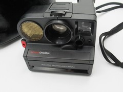 Vintage Polaroid Pronto Sonar One Step Instant Camera, Case+(3) Flash Bar 2