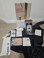 VINTAGE POLAROID SPEEDLINER LAND CAMERA MODEL 95B W/ORIGINAL BOX & MANUAL