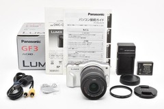 Panasonic Lumix DMC-GF3 14-42mm Lens Digital Camera White Very Good JP