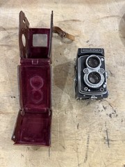 Vintage Rolleiflex Twin Lens Camera Body Parts Repair Franke Not Tested As Is