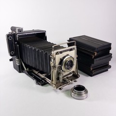 Rare Graflex Pacemaker Crown Graphic 4×5 Press Film Camera 127mm Lens & Extras