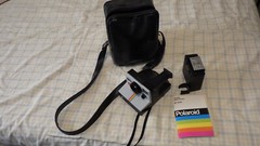 Vintage OneStep Polaroid Land Camera BC Series w/ ITT MagicFlash, Case, Manual
