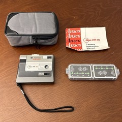 Ansco MEMO Disc HR10 Vintage Compact Pocket Film Camera 12.5mm f/4 lens extras
