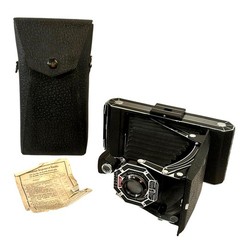 Kodak Vintage 1930s Six-16 Octagonal Art Deco Folding Camera 126mm F 6.3 Lens