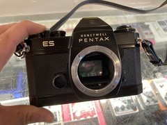 Honeywell Pentax ES Black 35mm SLR w/ Super-Takumar 55mm f/1.8 & Case