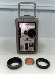Kodak Brownie 8mm Movie Camera II & Ednalite Filter Holder Orange Retainer Film