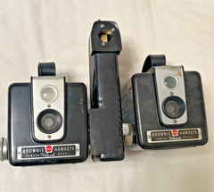 Vintage Camera Kodak Bakelite Brownie Hawkeye Flash Model Lot of 2