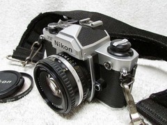 Vintage NIKON FM2 35mm SLR Film Camera w/ 50mm. Honeycomb Shutter. Works Great