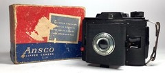 Vintage ANSCO Clipper 16 Camera Unifo Double Lens w/Original Box Instructions