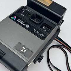 Kodak Champ Kodamatic Instant Camera HS144 Film 1982 Rainbow Strap Vintage