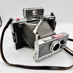 Vintage Polaroid Automatic 100 Land Camera Folding Bellows Instant Film Grey