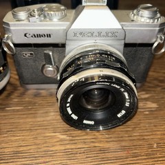 Vintage Cannon Pellix Ql With 4 Lenses And Carry Case Great Condition
