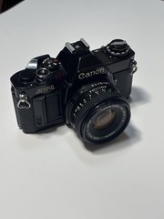 Canon AV-1 Black 35mm SLR Film Camera with 50mm f2 Lens