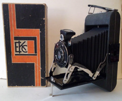 VTG KODAK JUNIOR SIX-16 6-3 LENS FOLDING ROLL FILM CAMERA W/BOX ab