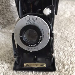 Kodak Bimat Folding VTG Camera Missing Parts Lens Intact