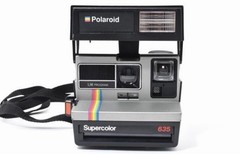 Vintage Polaroid Supercolor 635 Instant Camera Rainbow Stripe 🌈