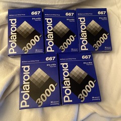 NOS NEW 5 Box Lot Polaroid 667 Black And White Instant Pack Film Expired 97