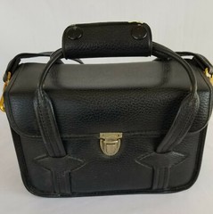 Vintage Polaroid Snap with Strap, Over the Shoulder Black Leather Case