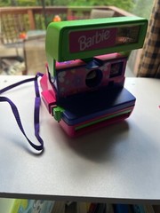 90s Barbie Polaroid Camera- Pink and Green, Retro