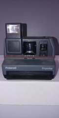 VINTAGE POLAROID IMPULSE INSTANT CAMERA 600 PLUS FILM GRAY UNTESTED