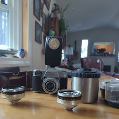 Kodak Retina Reflex Xenon C F2.0/50mm Schneider-Kreuznach Synchro-Compur Bundle