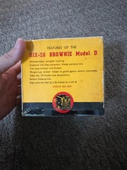 Vintage Kodak Box Brownie Six-20 Model D UNTESTED With Box