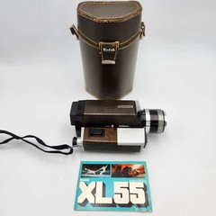 Vintage Kodak XL55 Super 8 Film Movie Camera With Case And Manual Parts Only