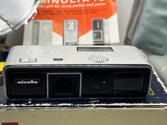 Vintage Minolta-16 Model P, Sub-Miniature Film Spy Camera w/ Manual and Box,