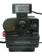 Polaroid Sonar Onestep Pronto Land Camera withFocal Flash Unit