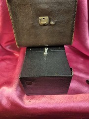 1940s Cord Box Camera 6×9 Format made in France with Case & Antique Sepia Photo