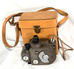 Vintage Revere Eight Model 88 Movie Camera with Brown Case