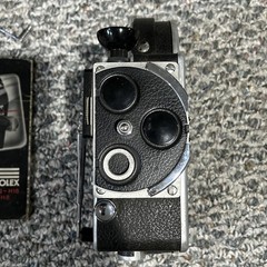 Bolex Hg-H16 H8 Vtg 16mm Movie Camera-Works! Leather case & 1947 catalog incl.