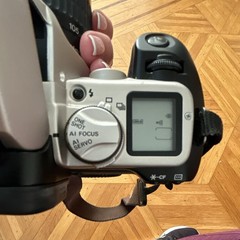 Canon EOS Elan II 35mm SLR Film Camera w/ Strap, Black/Silver, Battery