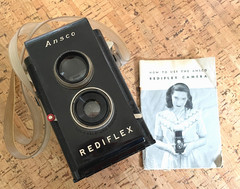 Vintage 50s Ansco Rediflex 620 Film Camera with Original Instruction Booklet