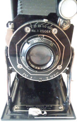 VTG KODAK JUNIOR SIX-16 6-3 LENS FOLDING ROLL FILM CAMERA W/BOX ab