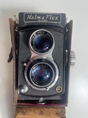 Halma Flex TLR with Anastigmat 1:3.5 f=8cm6x6 Two-Eyes Camera w Case