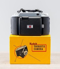 Mint Boxed Kodak Tourist II Folding 620 Roll Camera Kodet Shutter Kodon Lens