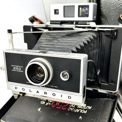 Vtg 1960s Polaroid Automatic 250 Folding Land Camera w/ Accessories UNTESTED