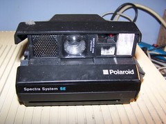 Vintage Polaroid Spectra System SE Instant Camera with Case