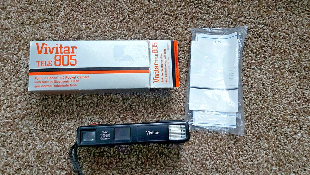 Vivitar TELE 805 Electronic Flash Telephoto Lens with Box and Manuals