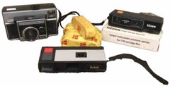 Vintage Lot 3 Cameras Kodak Instamatic 314, Instamatic 20, Birex 110P – Untested