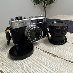 Yashica MG-1 Silver 35mm Film Camera w/ Yashinon 45mm f/2.8 + Audell Lens