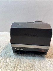 Polaroid Sun 600 LMS Classic Instant Film Camera From 1980S With Built-In Flash