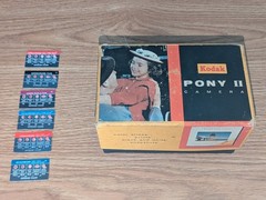 Kodak Pony II 35mm Camera Original Box And 7 exposure cards, strap, like unused