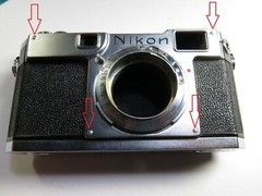 (27) 6 screws set for Nikon-S S2 body Canon4sb Repair parts Chrome