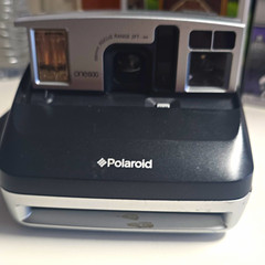 Polaroid One600 Instant Film Camera Silver/Black One 600 Series