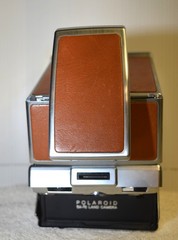 Polaroid SX 70 Land Camera Film Tan Leather Not Tested