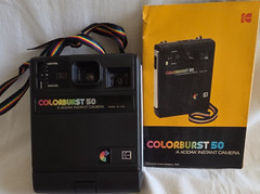Kodak Colorburst 50 Black Instant Camera with Original Box and Manual